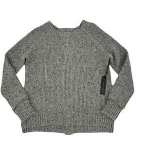 Willi Smith Gray Sweater Womens XL Wool Blend Button-Backed Lagenlook High-Low